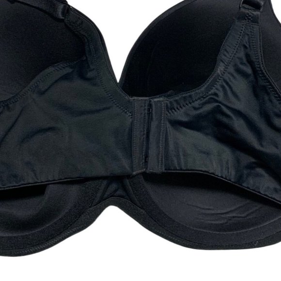 DREAMFIT Women Plus Size Full Coverage Bra Size 44DD Black Underwire Plunge - Picture 6 of 9